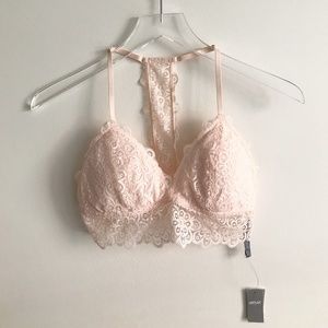 Aerie Pink Lace Padded Bralette